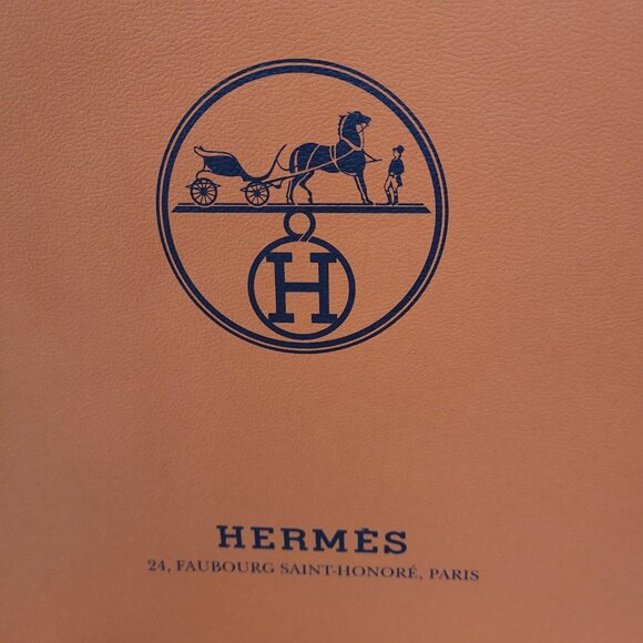 Hermes Gift Bag Logo Storage Decorative Crafting 11.5 x 11.5 x 4.75 in - Picture 2 of 14